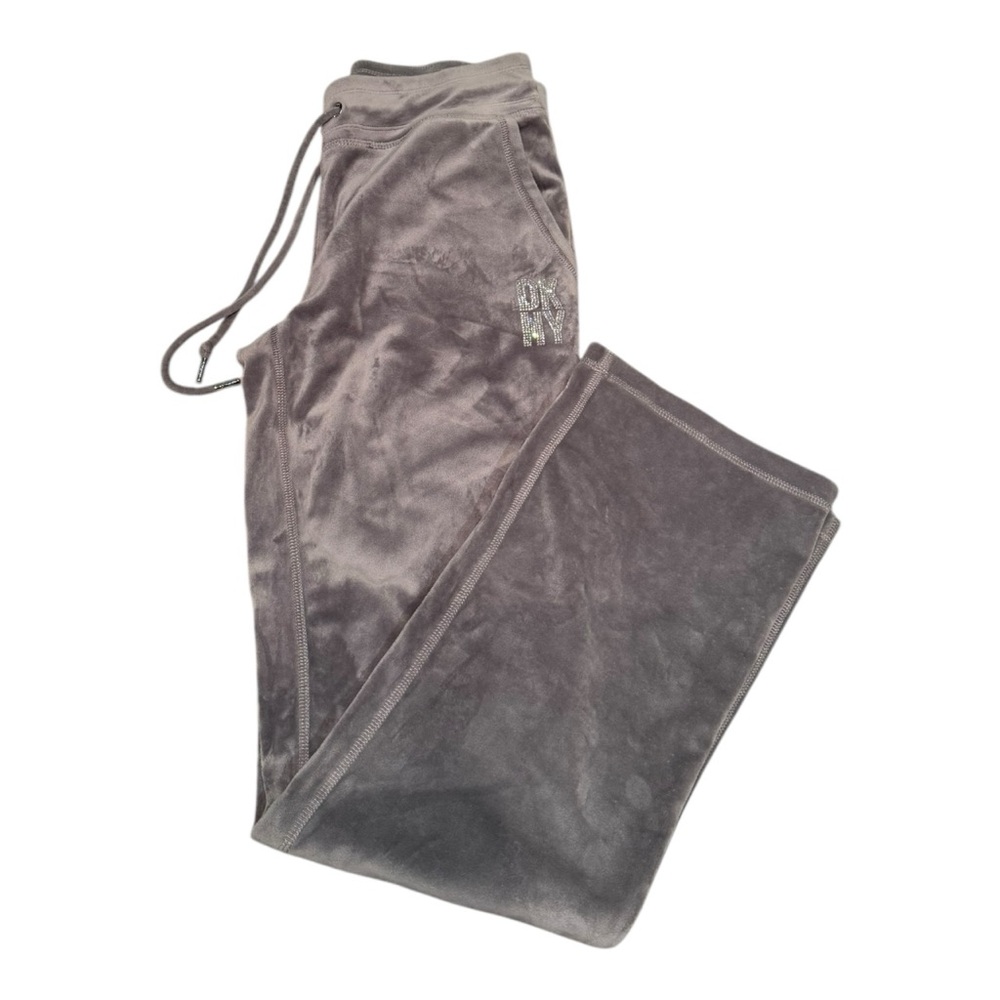 DKNY Sport Velour Joggers in Gray